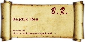 Bajdik Rea névjegykártya